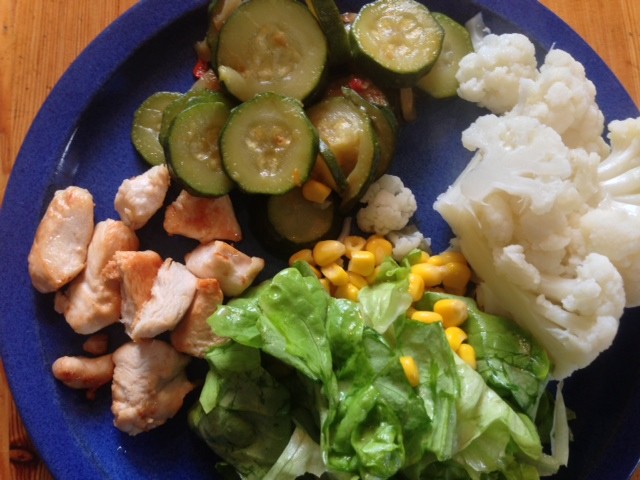 pollo bajo en carbohidratos con verduras