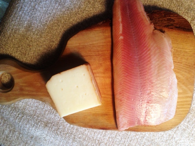 Smoked trout and sheep's cheese