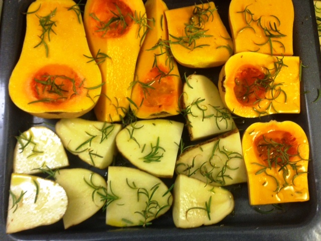 Oven vegetables with rosemary