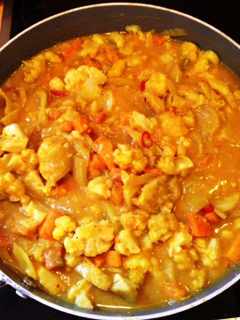 Coliflor al curry