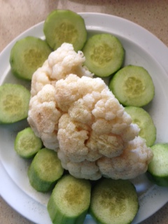 Cauliflower with cucumber 2