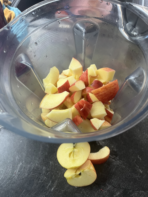 Apfel Maronen Pudding